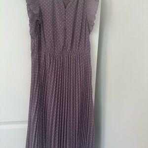 Purple Pleated Dress